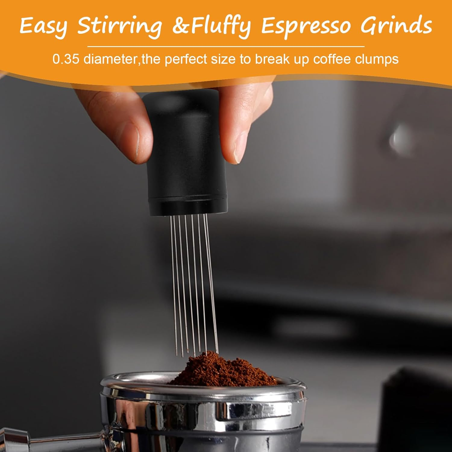 Wood Handle Coffee Stirring Tool Powder Stirrer, Barista Leveler WDT Distributor Accessories