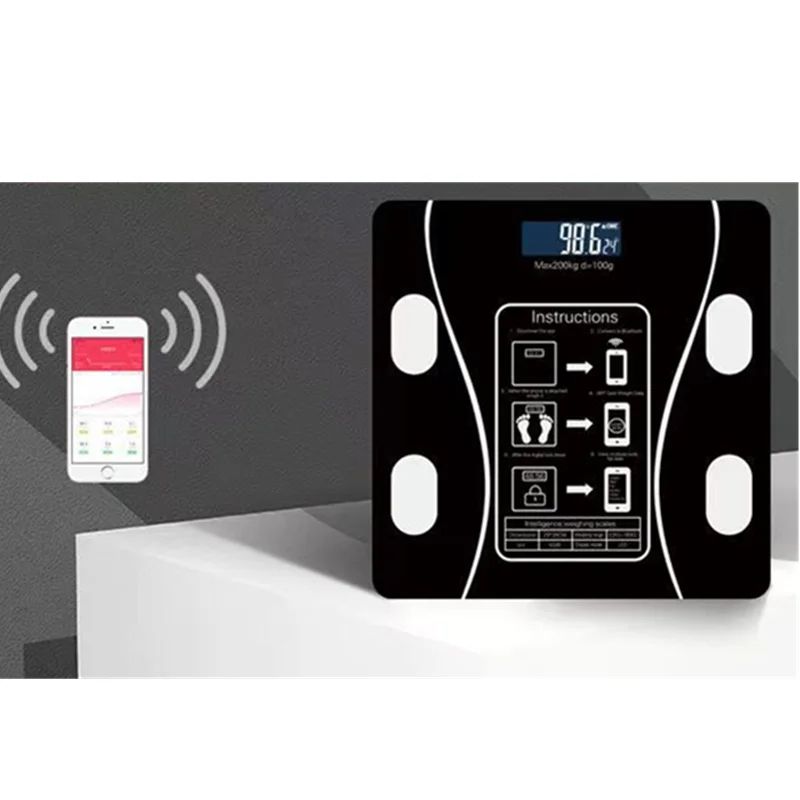 Bluetooth Smart Body Weight Scale Rechargeable Digital Scale