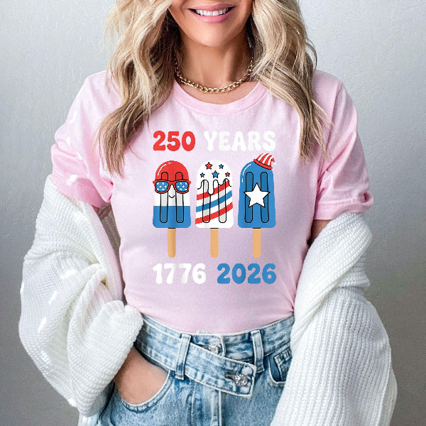 USA 250 Years of Freedom Shirt | 1776–2026 Patriotic Ice Cream Graphic Tee Funny 4th of July Shirt