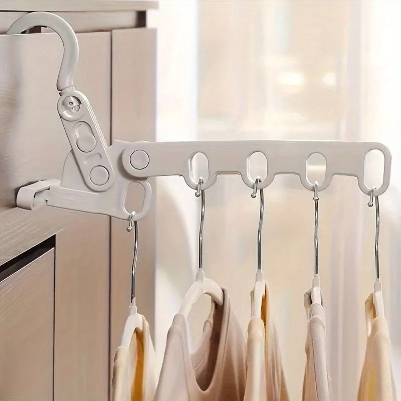 Foldable Clothes Drying Rack Multi Hole Travel Clothes Hanger