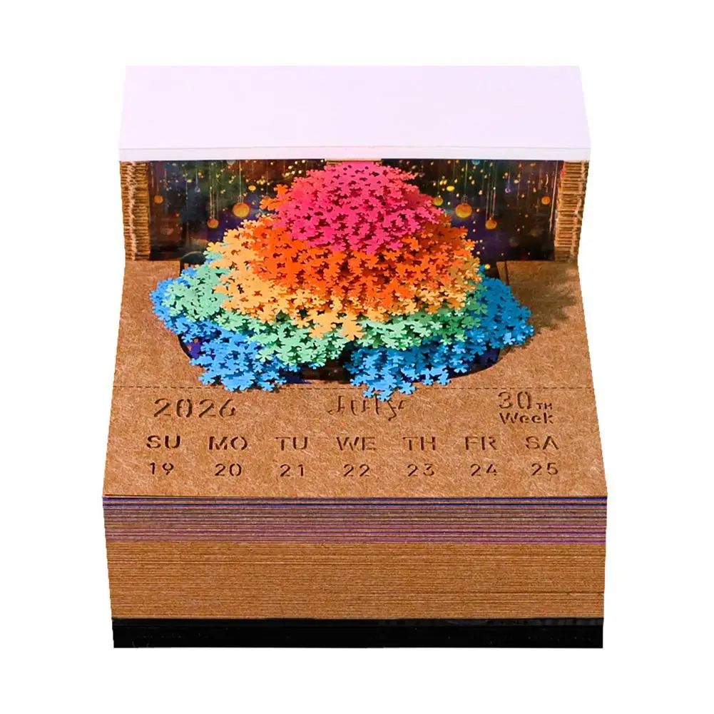 2026 Tear Away 3D Paper Calendar Tree