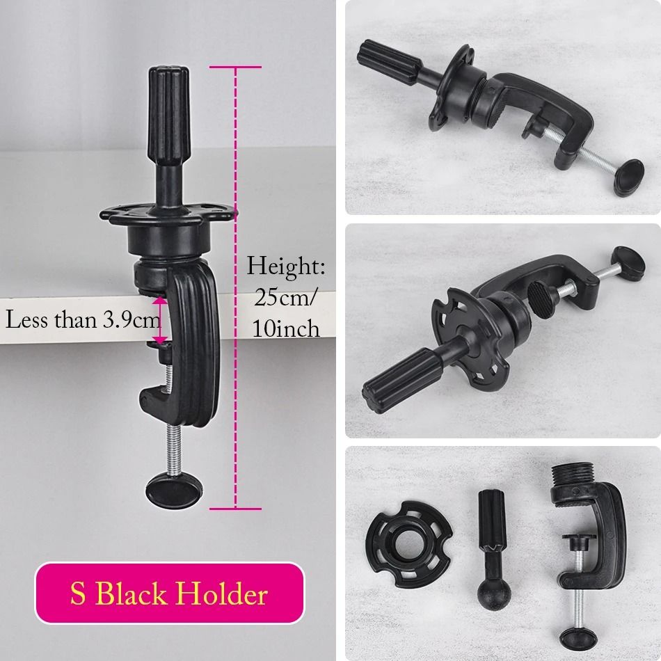 Wig Head Stand Table Clamp Adjustable Mannequin Holder