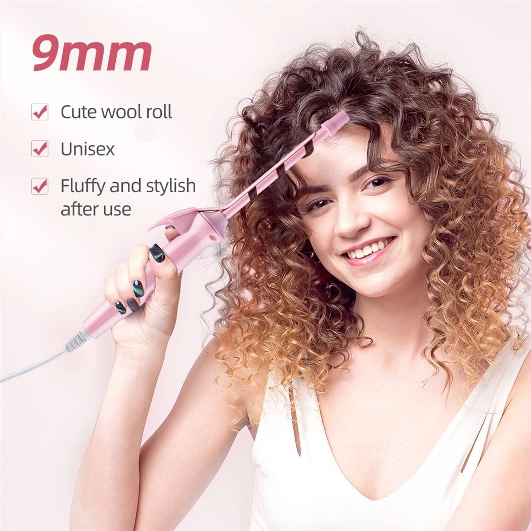 Mini Hair Curling Iron Ceramic Curl Wand for Tight Curls and Professional Styling