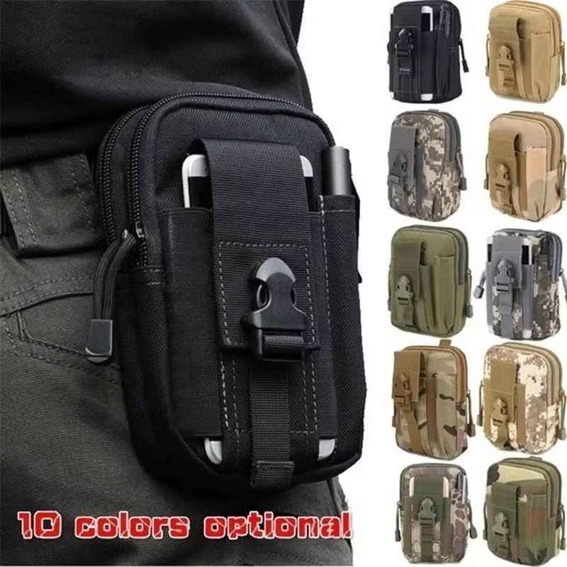 Waterproof Nylon Mobile Phone Waist Bag for Men