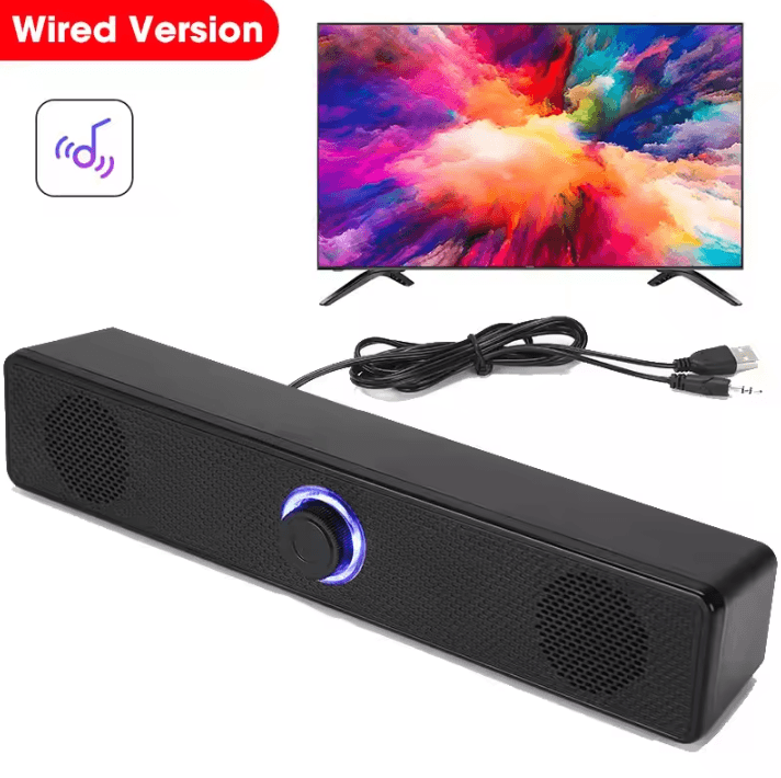 Bluetooth 4D Surround Sound System – Home Cinema Soundbar with TV Subwoofer and Powerful Stereo Speaker