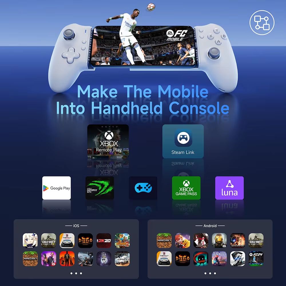 EasySMX M15 Mobile Game Controller – Type-C Hall Effect Mechanical Gamepad for Android, iPhone 15/16 & Cloud Gaming