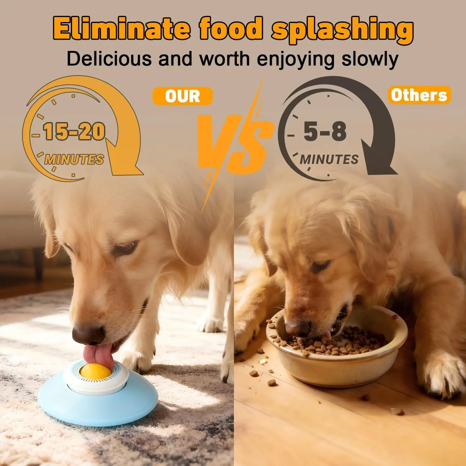 CalmPaw Dog Lick Mat Slow Feeder Bowl with Anti Slip Base & Anxiety Relief Design