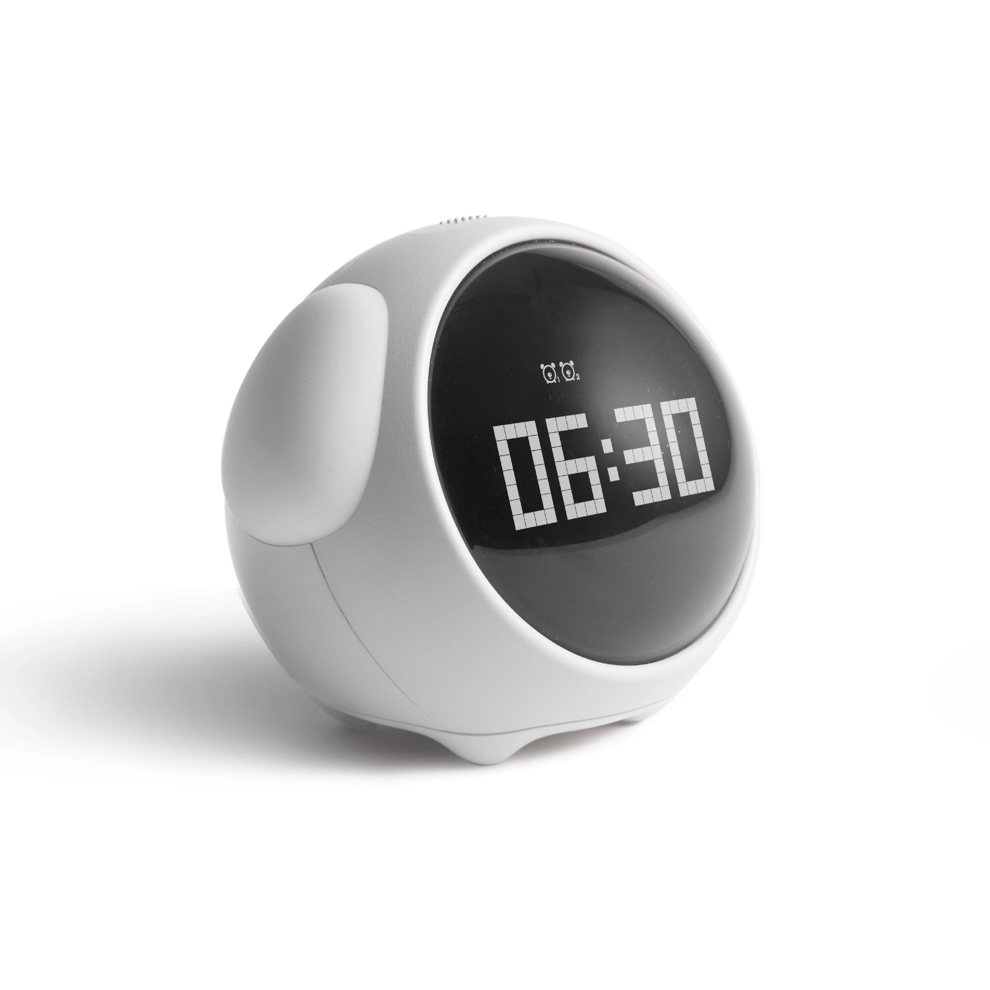 Cute Kids Digital Alarm Clock with Light and Emoji Display