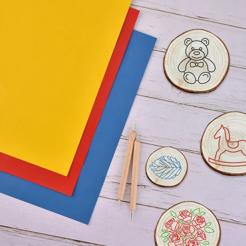Embroidery Transfer Paper Set With Stylus Water Soluble Tracing Sheets