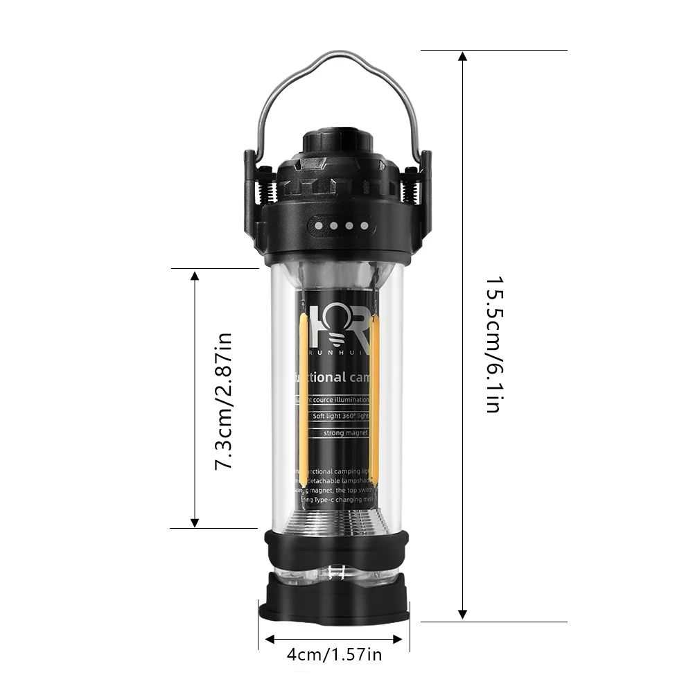 DOTWISE Retro LED Camping Lantern with 3000mAh Rechargeable Battery