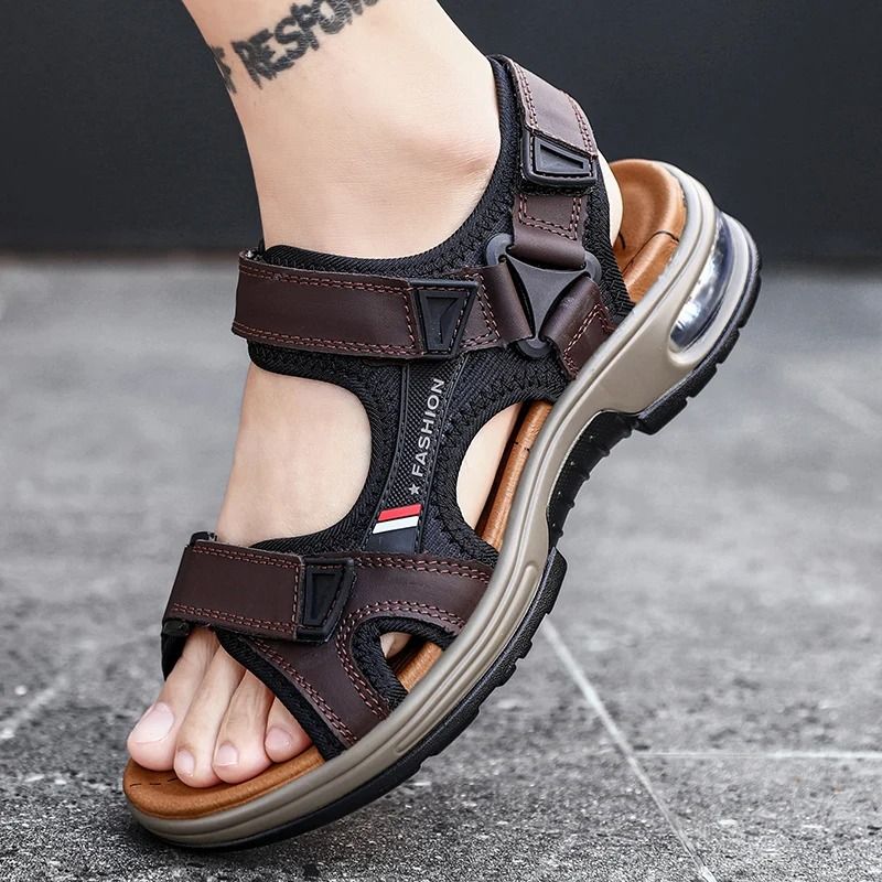 Fashion Men's Genuine Leather Roman Sandals