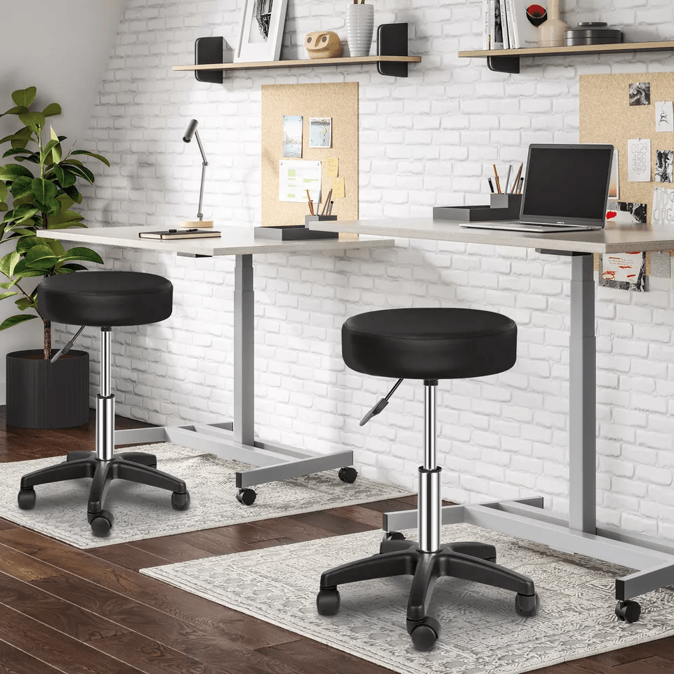 Adjustable Hydraulic Stool Facial Salon Massage Spa Chair Swivel Rolling Technician Seat w/ Wheels