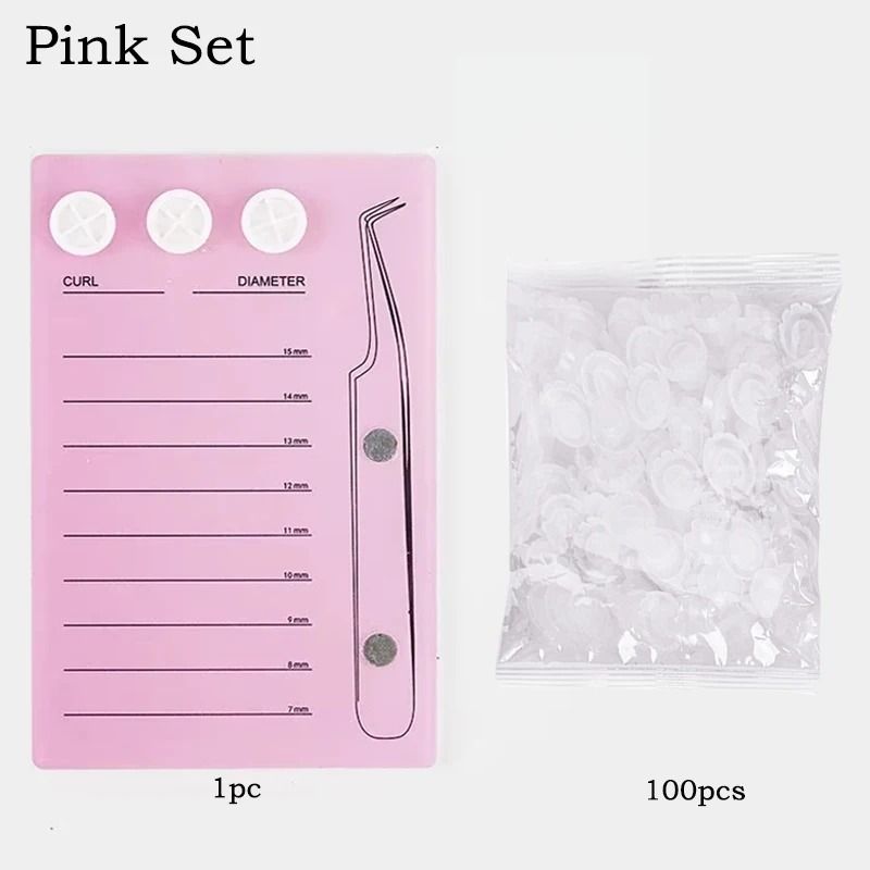 Magnetic Acrylic Eyelash Extension Scale Holder with Glue Pallet Cup