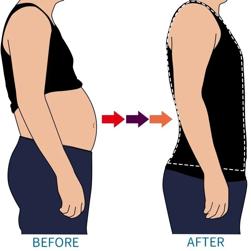 Mens Compression Slimming Body Shaper Vest