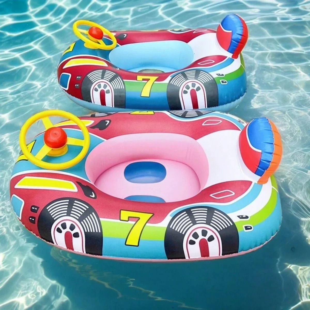 Baby Swimming Pool Float Car Design Inflatable Toddler Swim Ring