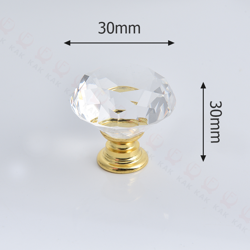 Crystal Cabinet Knobs Gold Drawer Handles Set Luxury Diamond Kitchen Cabinet Pulls