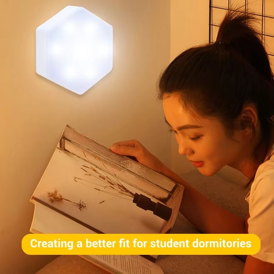 Modular Touch Control Honeycomb LED Wall Lights – 6-Piece Set