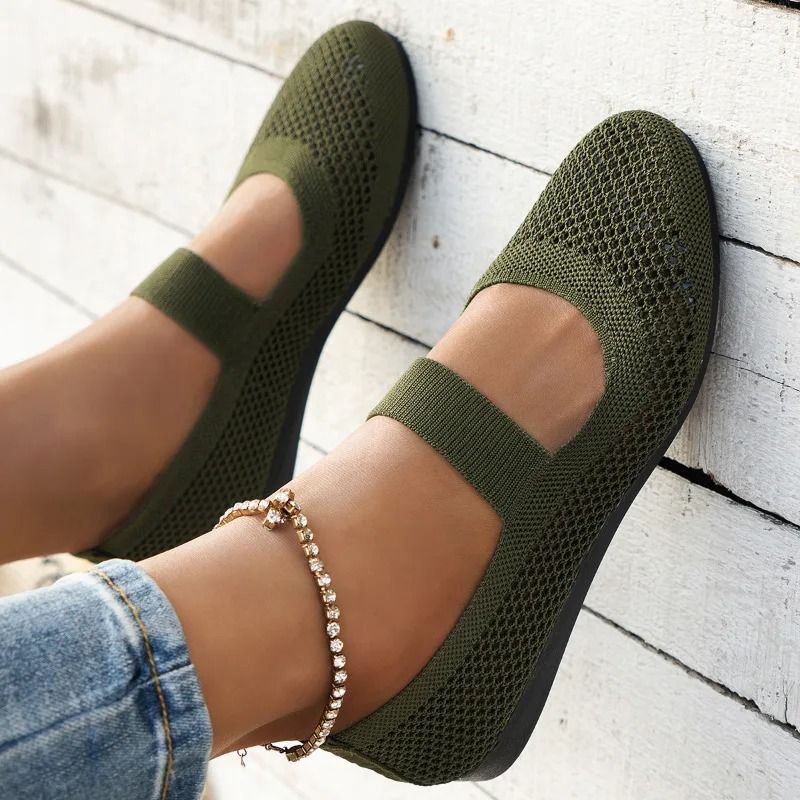 Women Foldable Square Toe Casual Slip On Loafers