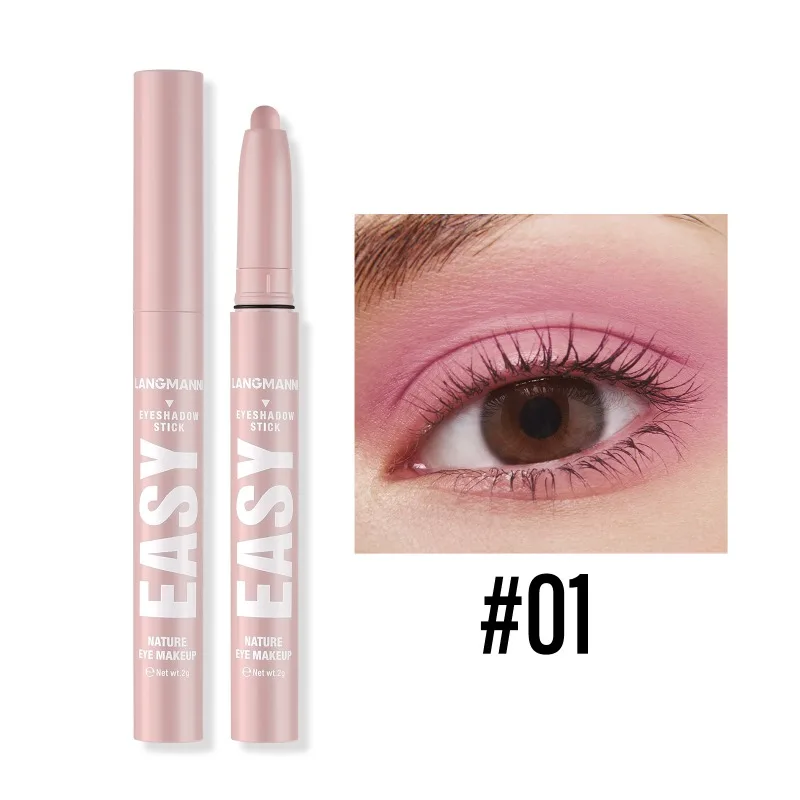 Waterproof Smoky Dark Black Eyeshadow Pencil Stick Matte Metallic Pearlescent Glitter Makeup Tool Highlighter Pen