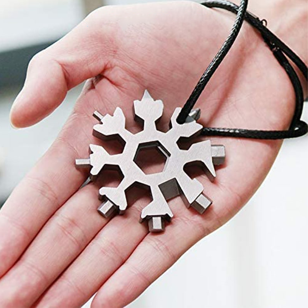18-in-1 Snowflake Multi-tool | Stainless Steel Bottle Opener Tool | Incredible Snowflake Tool For Outdoor Camping