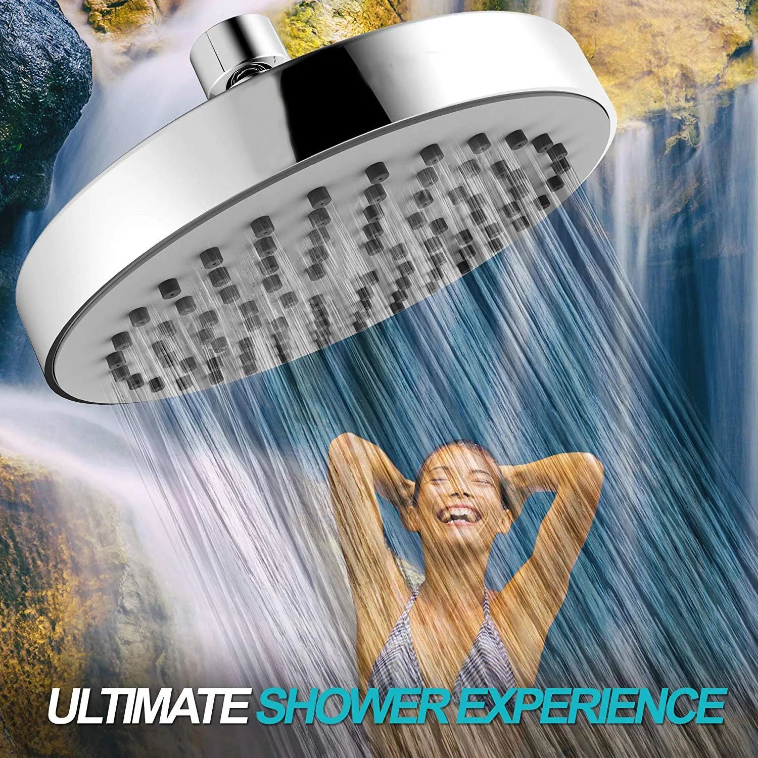 High Pressure Shower Head Set with Extension Rod Bathroom System