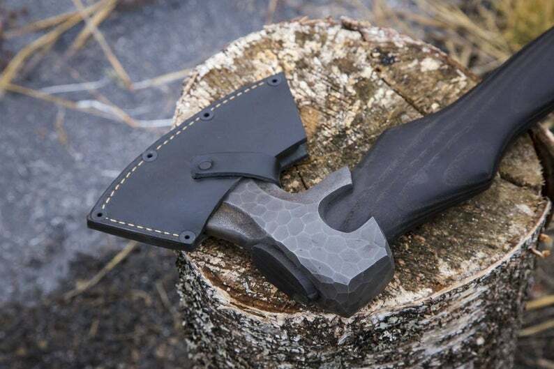 CUSTOM HANDMADE CARBON STEEL VIKING HATCHET TOMAHAWK HUNTING AXE