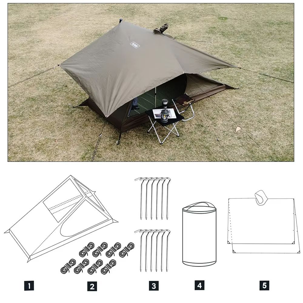 AiryMesh Ultralight Solo Tent – Fast Setup, Mosquito-Proof, and Backpack-Ready Shelter