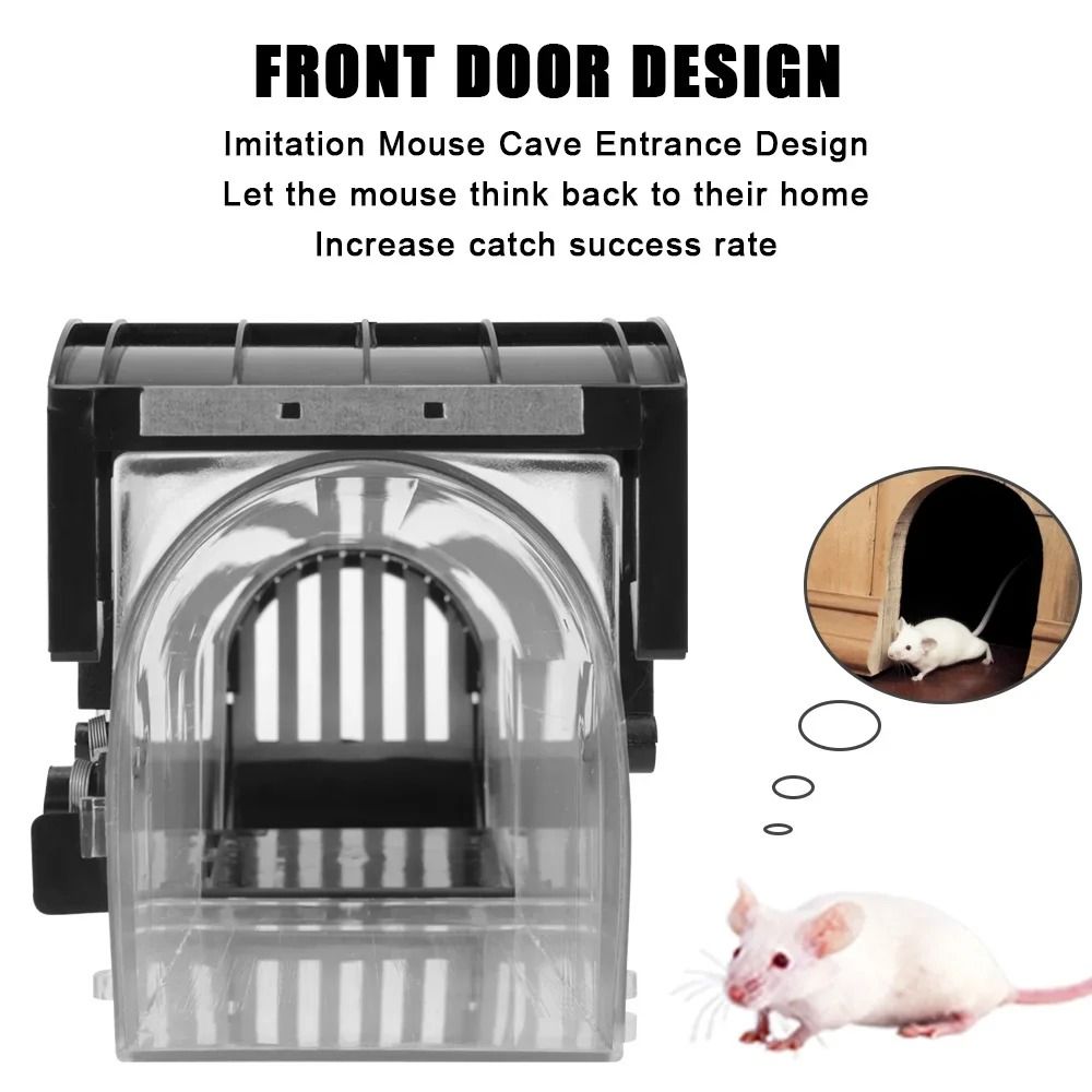 Reusable Plastic Mouse Trap with Smart Self Locking Mechanism