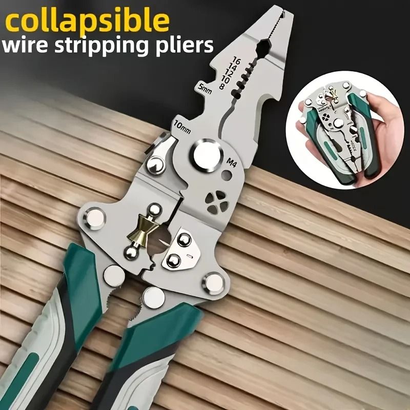 Foldable Multi Function Wire Stripper Pliers