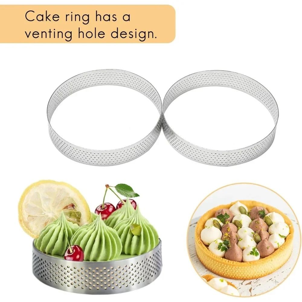 304 Stainless Steel Mousse Ring Cake Mold with Hole Bottom