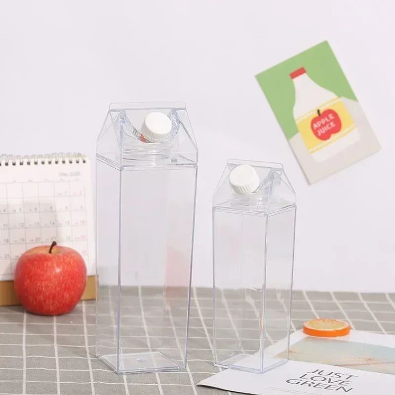 Transparent Milk Box Water Cup Large Capacity Plastic Drink Cup