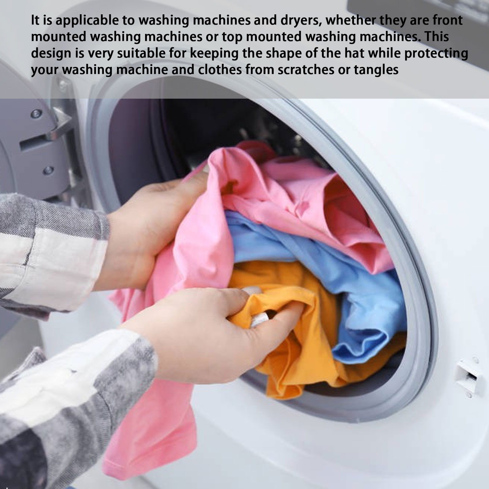 Multifunctional Baseball Cap Hat Washer, Hat Cleaning Kit Anti Deformation with Hat Washer Cage and Laundry Bag