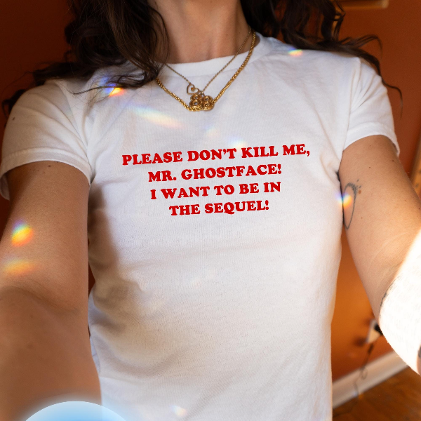 Please Dont Kill Me Mr Ghostface Shirt Funny Horror Graphic Tee Halloween Gift