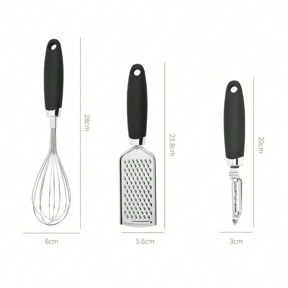 7PC Silicone-Grip Stainless Utensil Set