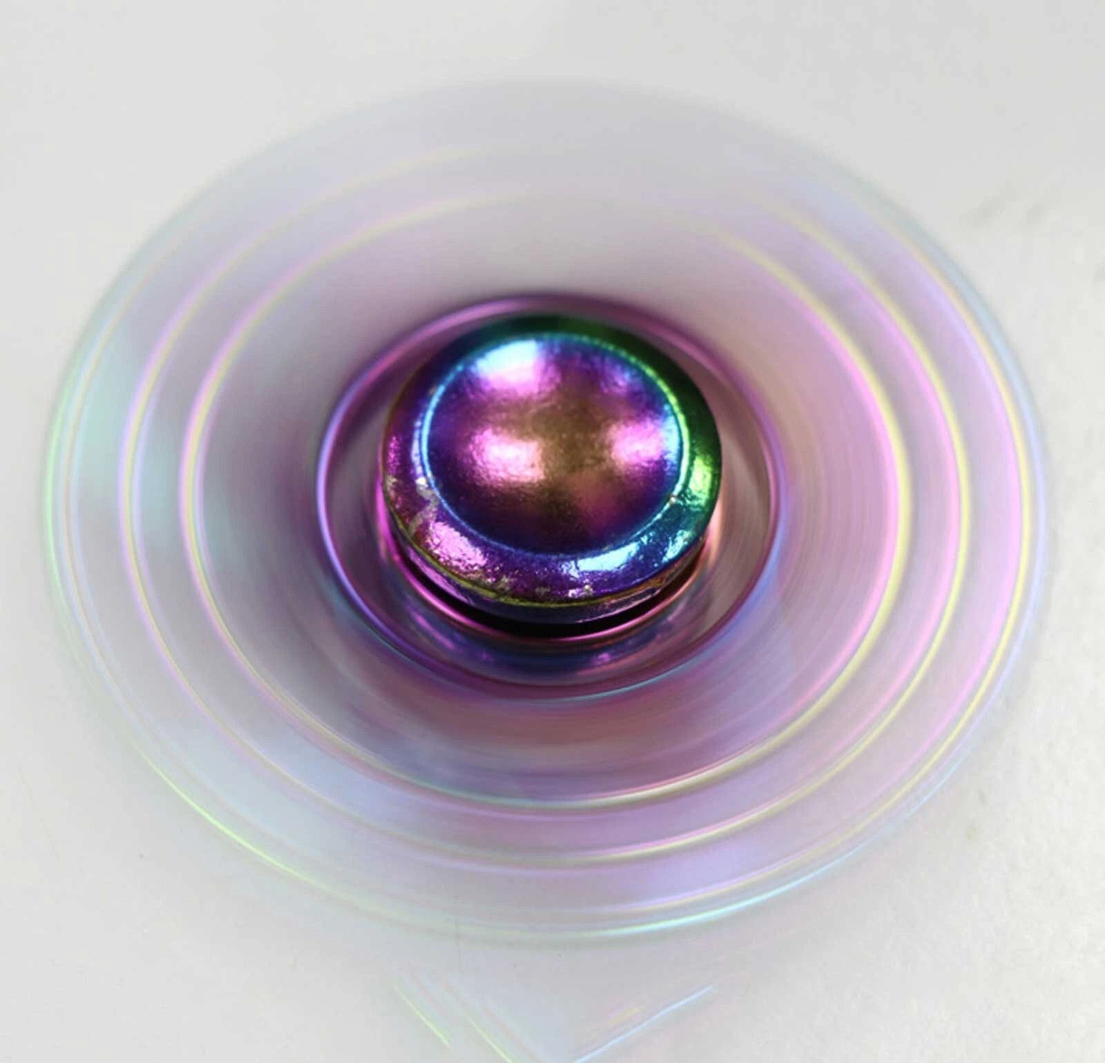 3 Sided Fidget Spinner Ball Toy for Desk EDC Stress Relief Focus & Relaxation Rainbow Color