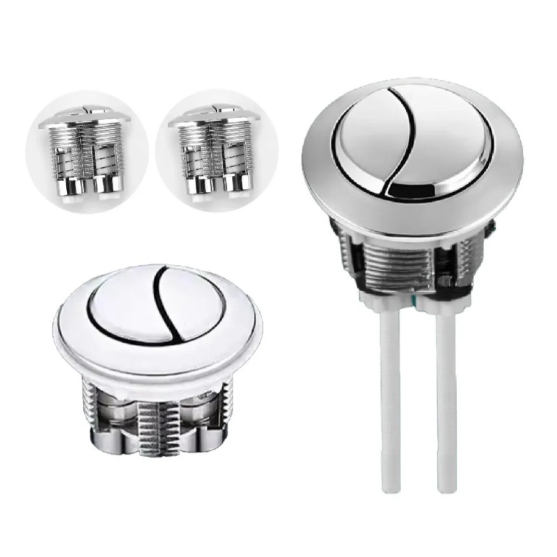 Adjustable Flush Switch Part Seat, Toilet Cistern Button Replacement for Squat Drain