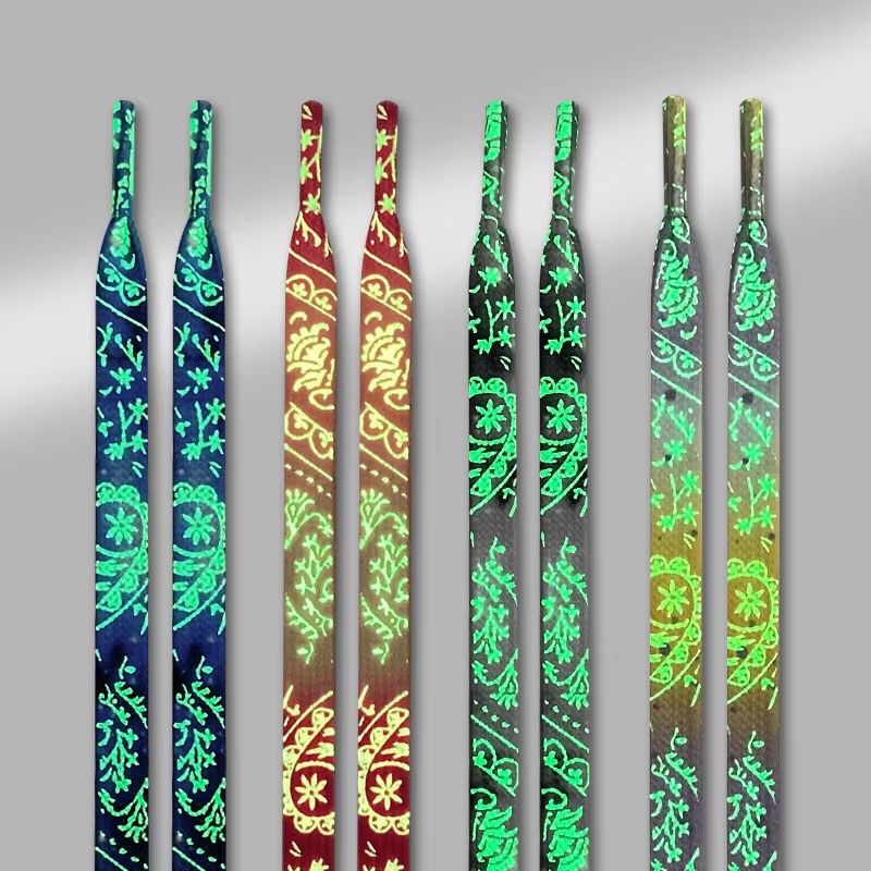 Luminous Flat Glow-In-The-Dark Shoelaces for Sneakers and Boots