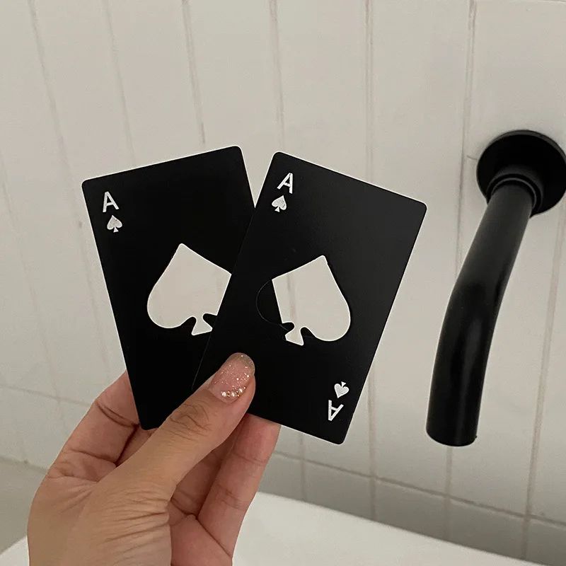 Personalized Ace of Spades Credit Card Bottle Opener, Stainless Steel Poker Card Opener