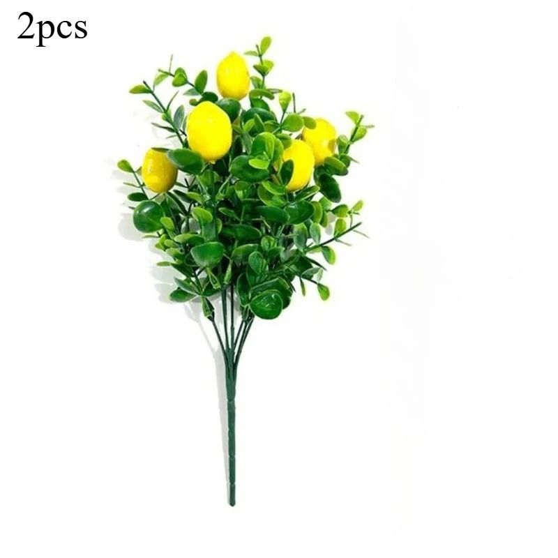 Simulation Lemon Bunch Fake Fruit Decor for Vases and Displays