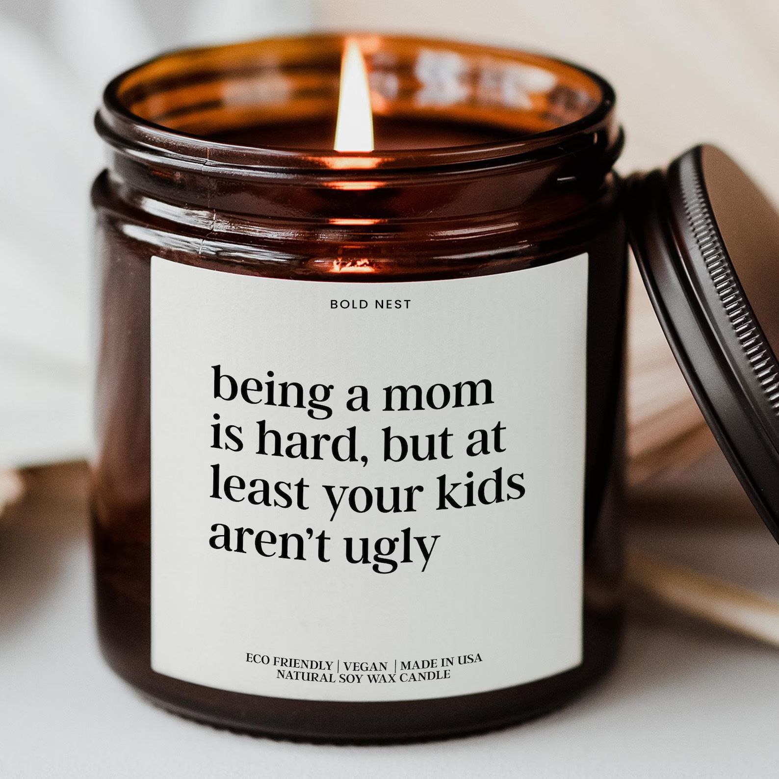 Mom Gift Funny Candle – Best Mom Birthday & Mothers Day Candle 2026, Funny Gift for Mom from Daughter or Son