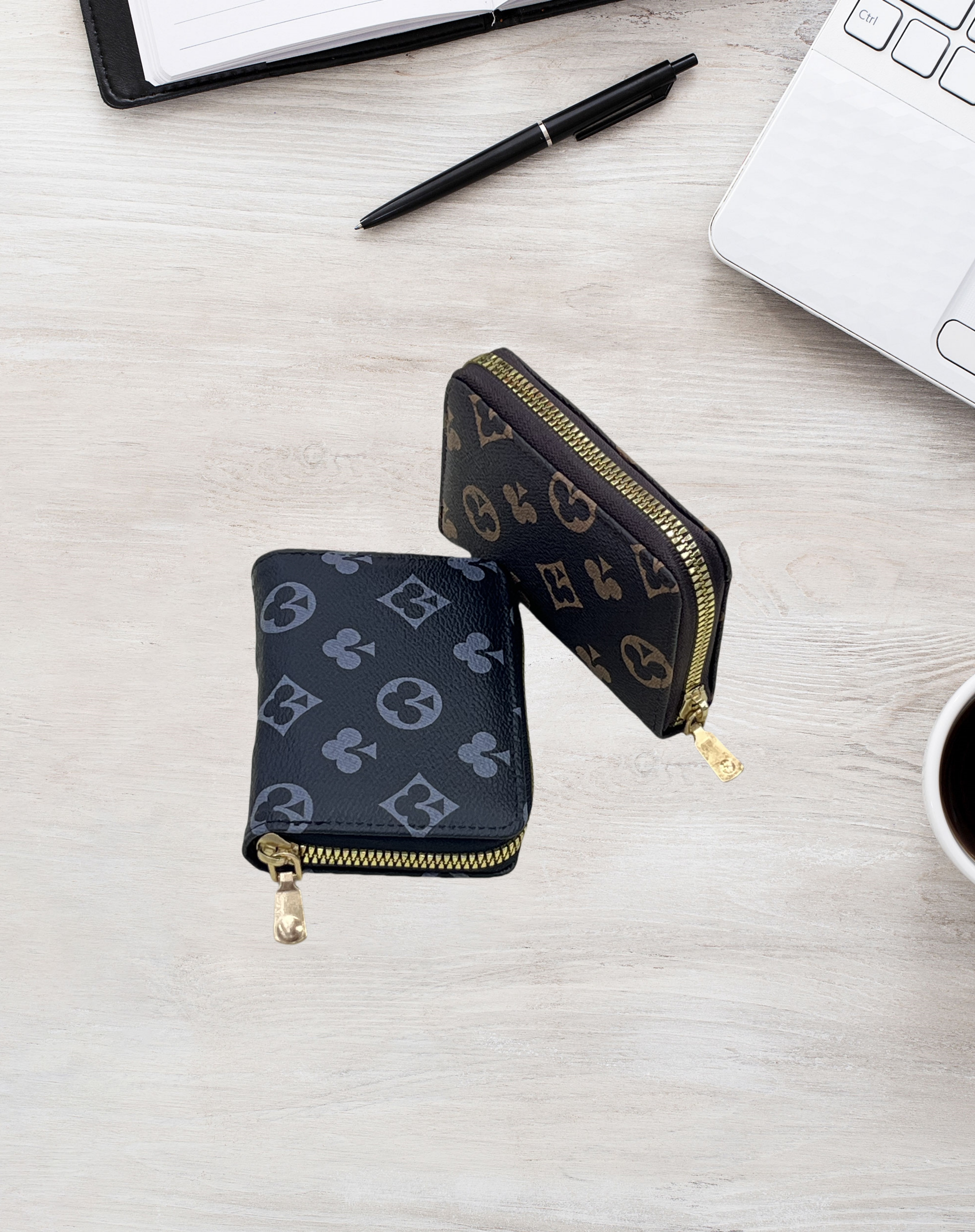 Fashion Womens Card Holder with Zipper Portable Mini Wallet for Women Multi Slot Coin Purse Card Case