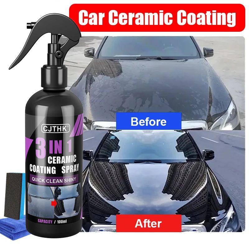 Ceramic Nano Coating Spray for Cars – Super Hydrophobic 9H Shine & Scratch Resistance, UV Protection Paint Sealant