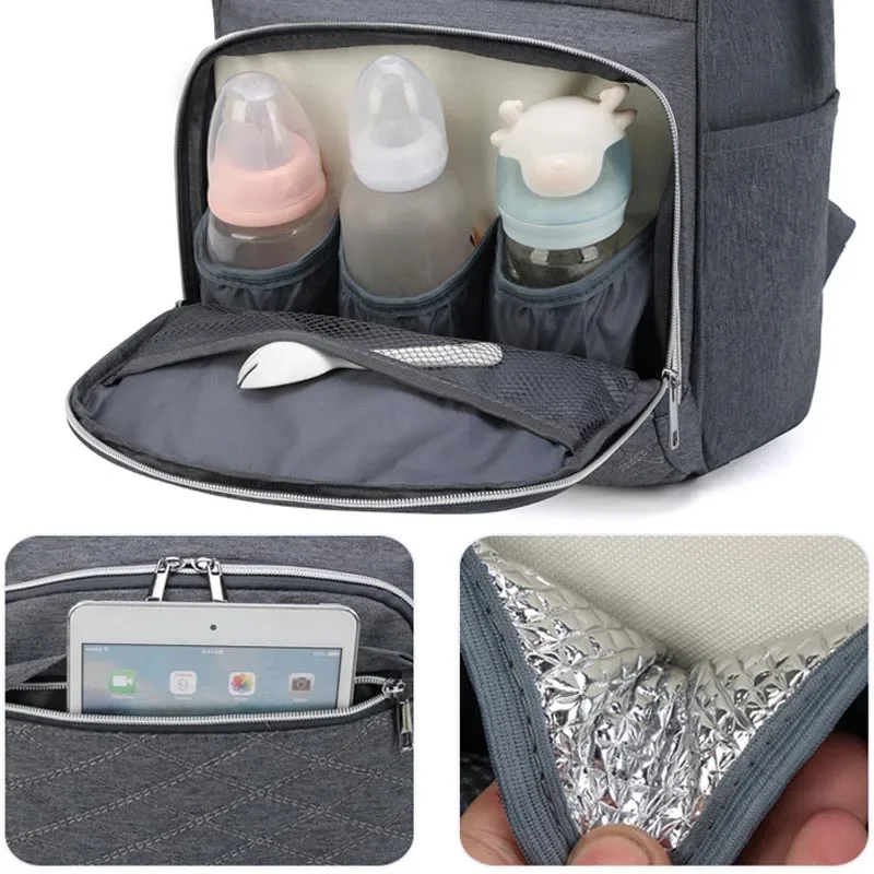 Large Capacity Mommy Diaper Bags, Convenient Baby Nursing Bag, Baby Stroller Hanging Backpack with Changing Mat