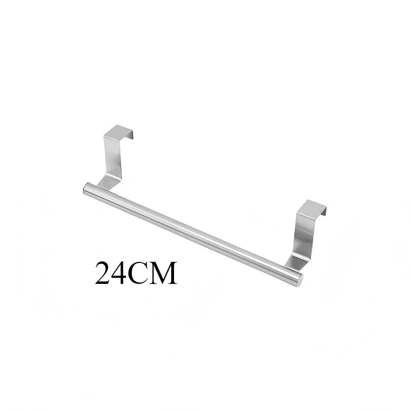 Over Cabinet Towel Rack Punch Free Steel Towel Rod Organizer
