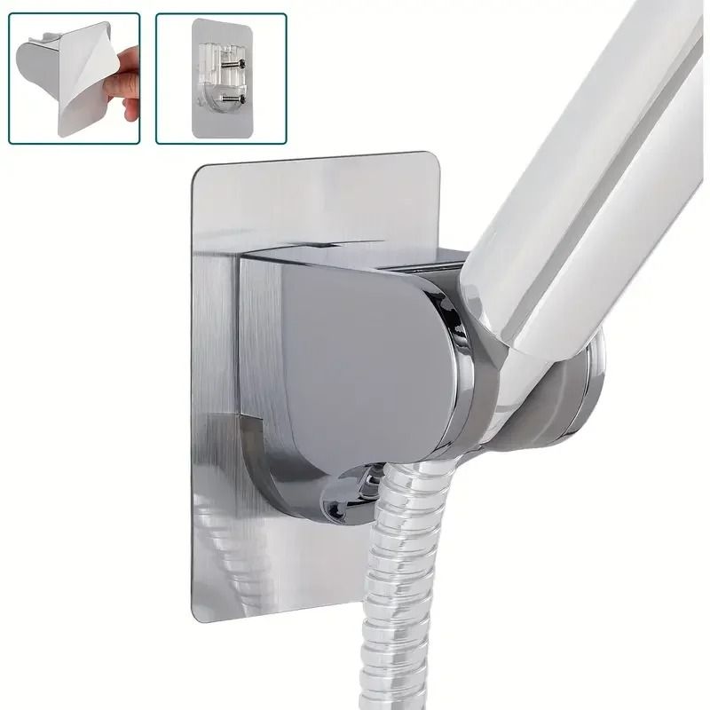 Universal Showerhead Holder Wall Mounted Punch Free Design