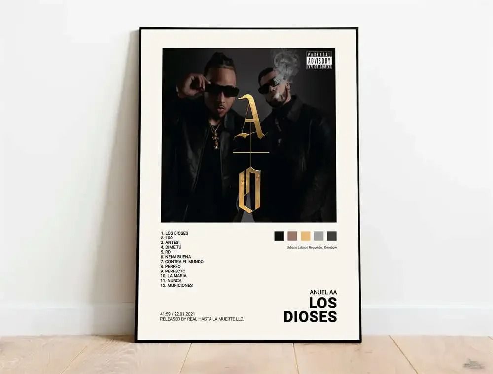 Latin Rap Music Poster Canvas Album Cover Aesthetic Wall Art Print