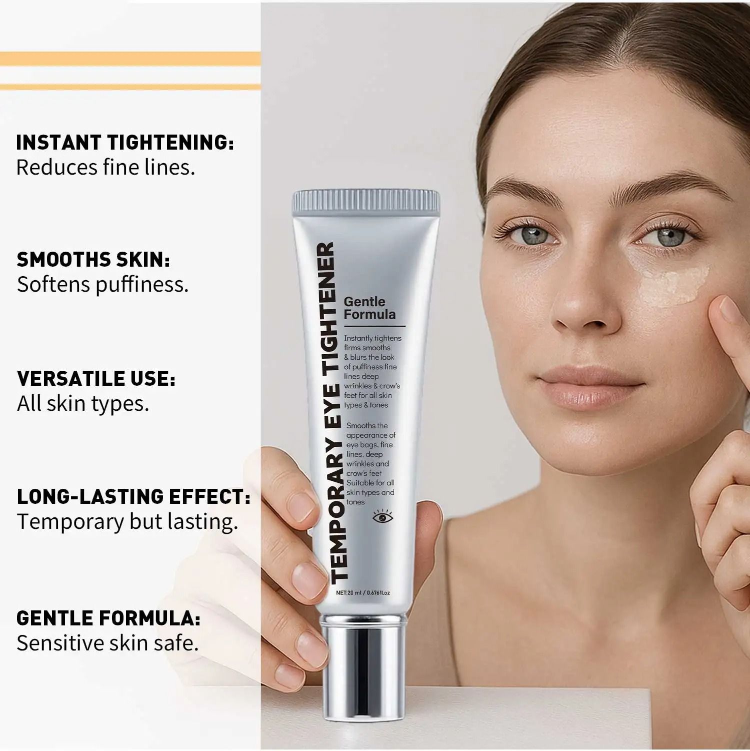 Fast-Acting Eye Tightening Cream & Primer – Instant Firming & Fine Line Smoothing