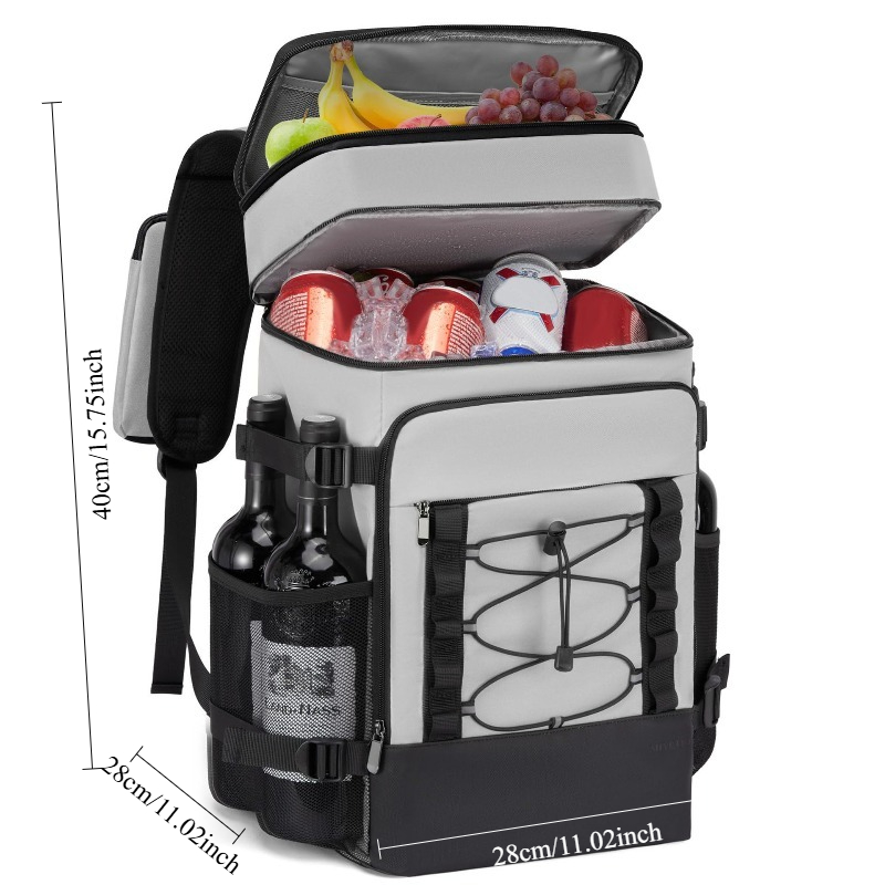 Insulated Cooler Backpack Large Capacity Thermal Picnic Bag for Camping Travel