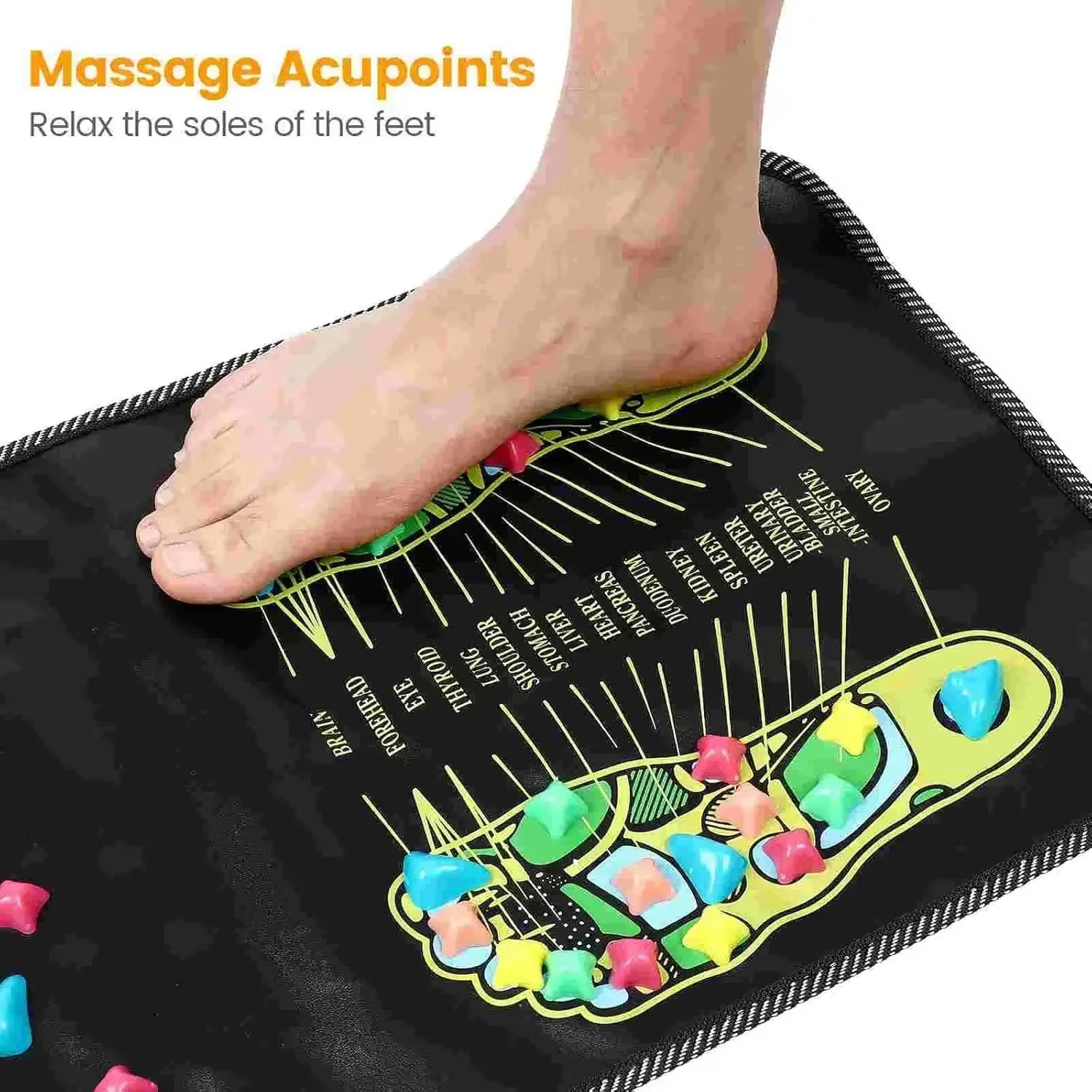 Foot Massager, Reflexology Massage Pad, Acupressure Pad, Health Care Walking Foot Pressure Pad, Foot Reflexology Massage