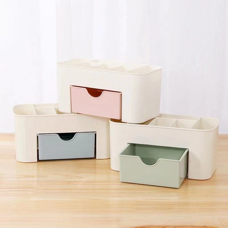 Multifunctional Nail and Jewelry Storage Box – Desktop Organizer for Swabs, Cosmetics, and Accessories